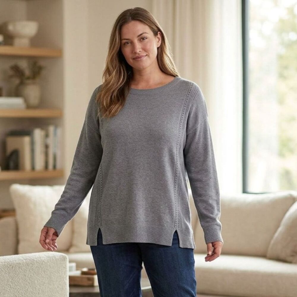Barefoot Dreams Cozychic Ultra Lite Dockside Pointelle Pullover